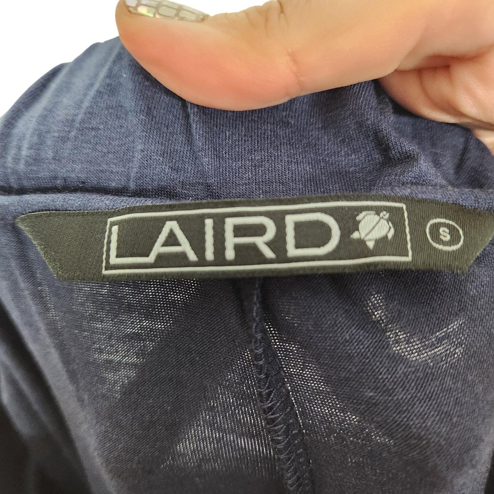 LAIRD Palazzo Pants Womens Small Navy Wide Leg Pull On Stretch Lounge‎ Relaxed - Picture 10 of 12